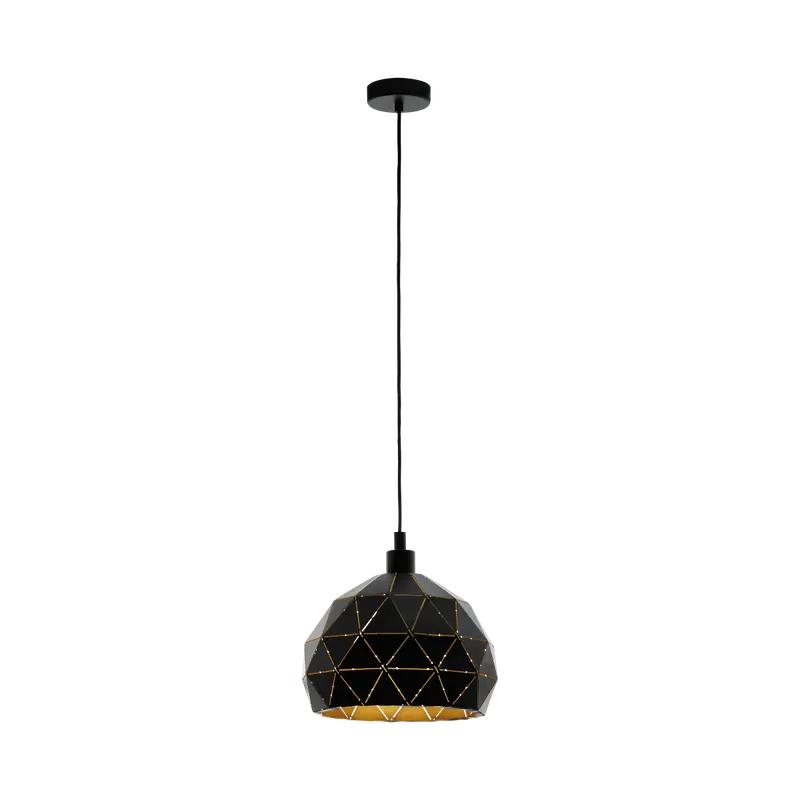 Lampă suspendată ROCCAFORTE Black/Gold - Ø 40 cm