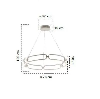Lampă suspendată FINITY - 80CM