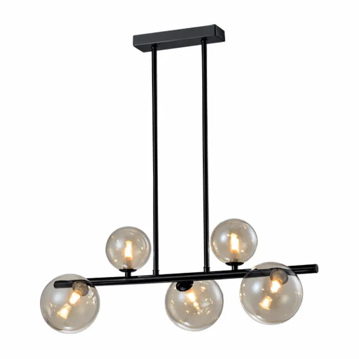 Lampa suspendata OLGA WIDE 5L - Negru