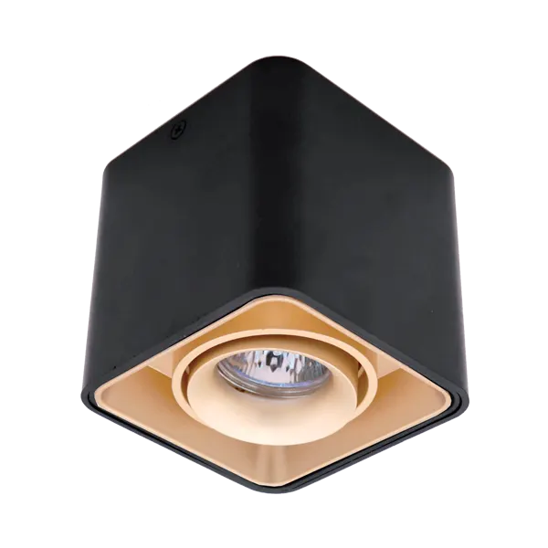 Spot aplicat HENRIETT SQUARE - Negru/Gold
