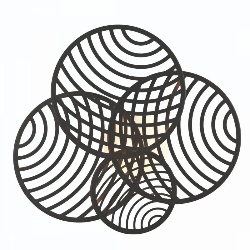 Plafoniera/ Aplica de perete COLAGE 4 - Negru