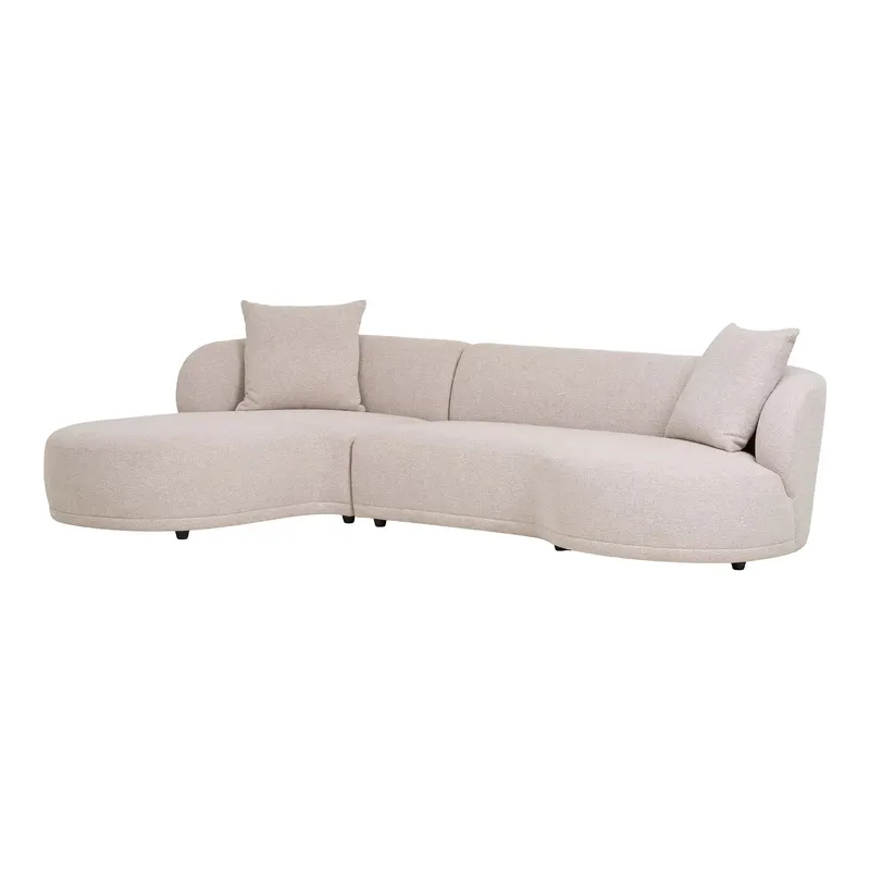 Coltar stanga STONE BEIGE 256 CM - Beige