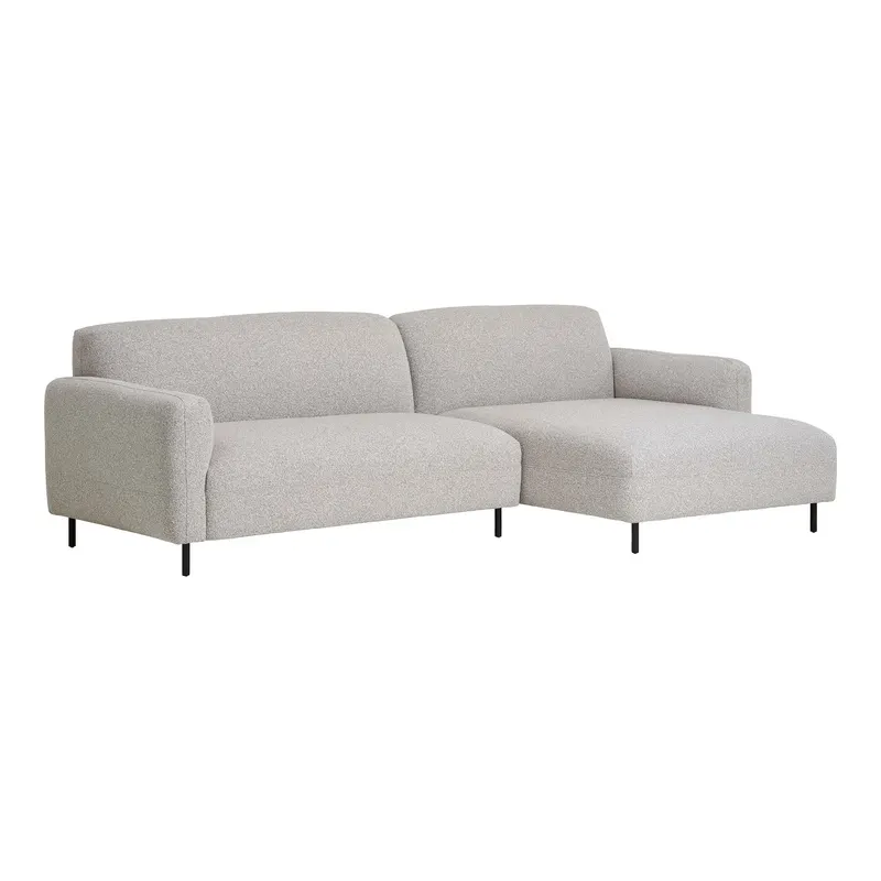 Coltar stanga/dreapta ALVADOR boucle 265 CM - Sezlong dreapta / Grey