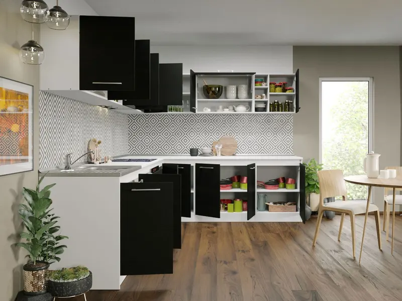 Set Mobila Bucatarie Colt Mina 300*240 Alb/Ferrara - C28 — imaginea 2