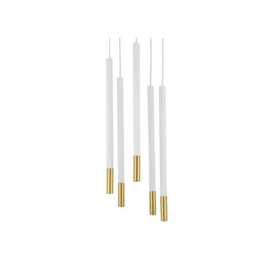 Lampă suspendată SOPEL DUE GOLD 5L - Alb