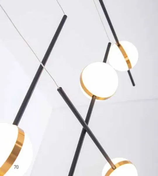Lampa suspendata MINIMA - Negru/Gold