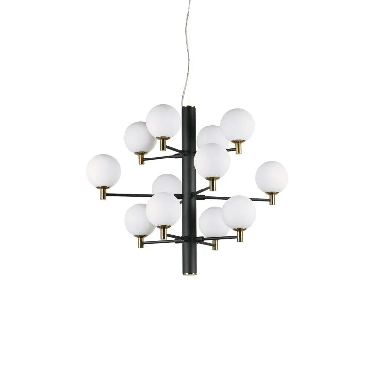 Lampă suspendată COPERNICO 12 L - Negru
