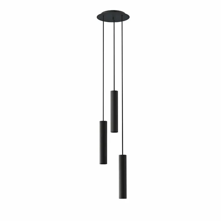 Lampă suspendată BATON 3L - Negru