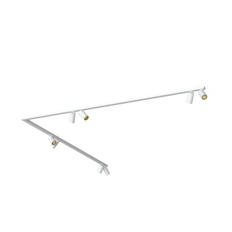 Plafoniera MONOS CORNER 8L 2 x 200 CM - Alb/Gold