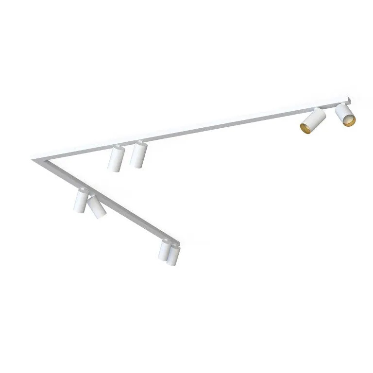 Plafoniera MONOS CORNER 8L 2 x 150 CM - Alb/Gold