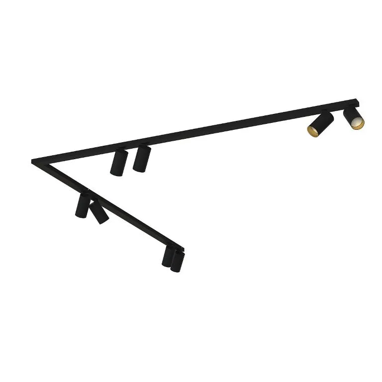 Plafoniera MONOS CORNER 8L 2 x 150 CM - Negru/Gold