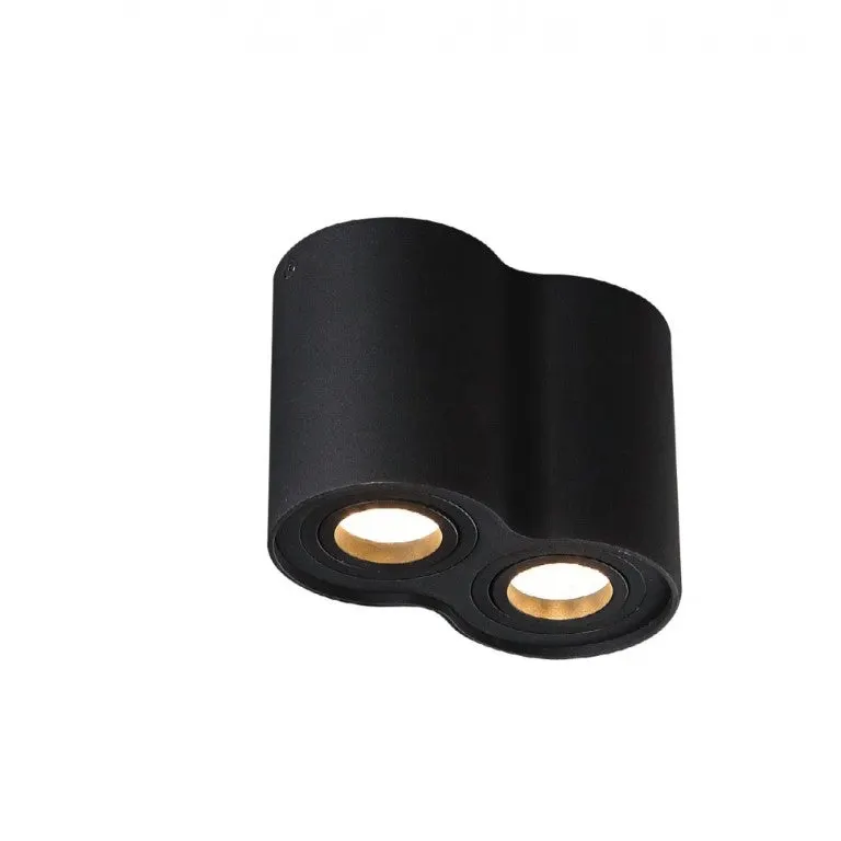 Spot aplicat SIMO 2L - Negru