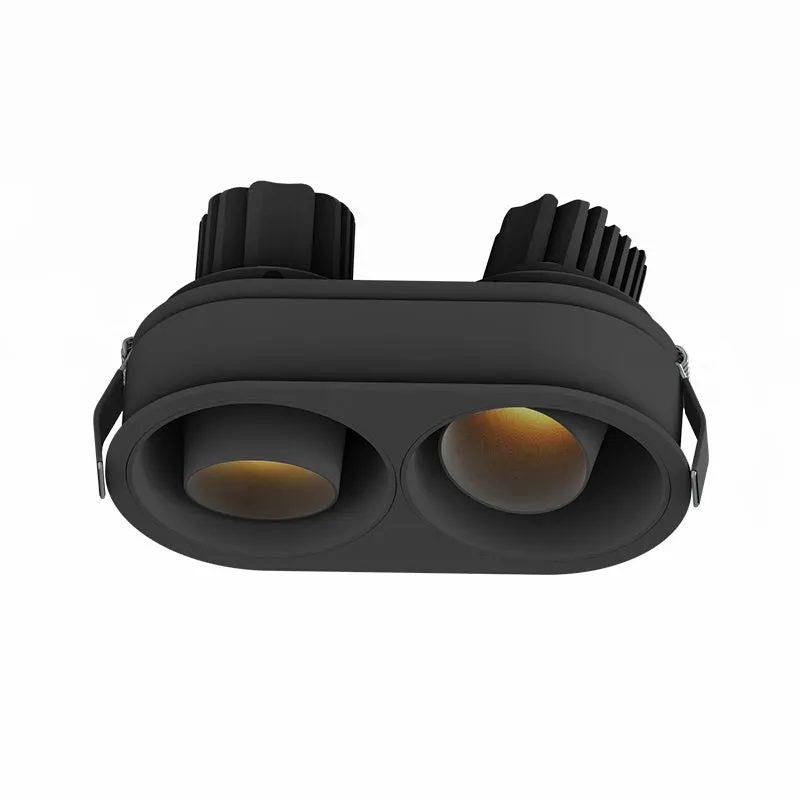 Spot incastrat HAMAR DOUBLE - Negru