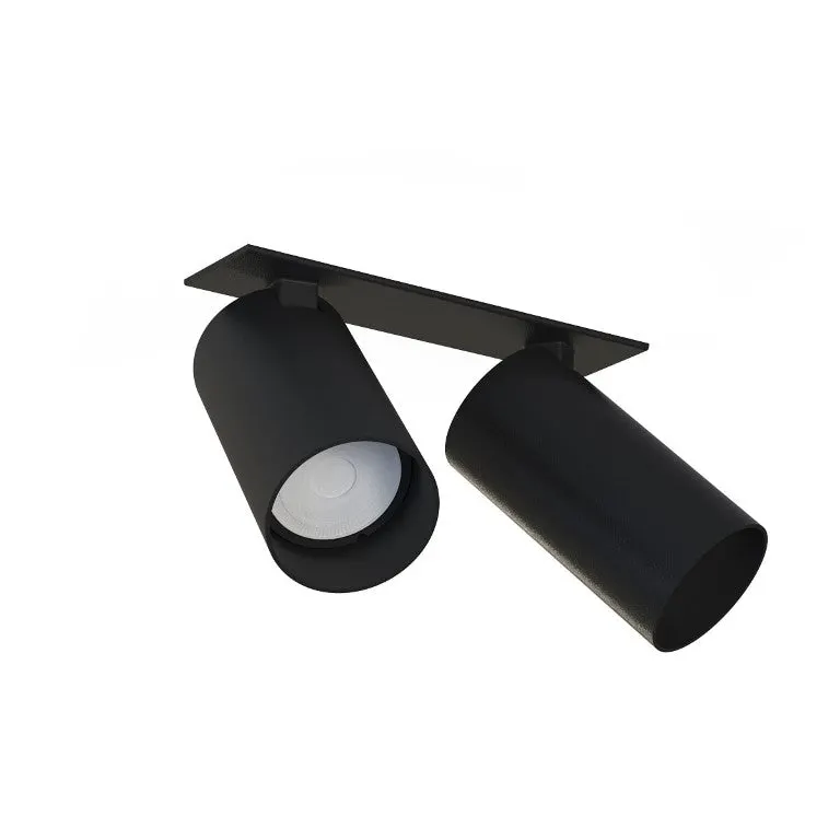 Plafoniera încastrata MONOS 2L - negru - PROMO STOC - Negru