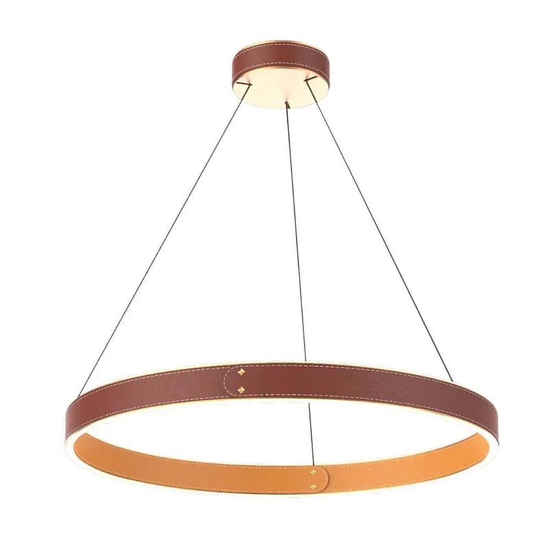 Lampa suspendata LEATHER R coffee & orange - Default Title