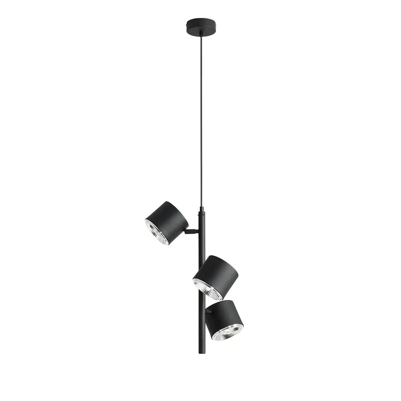 Lampa suspendata MEZA 3 VERTICAL - Negru