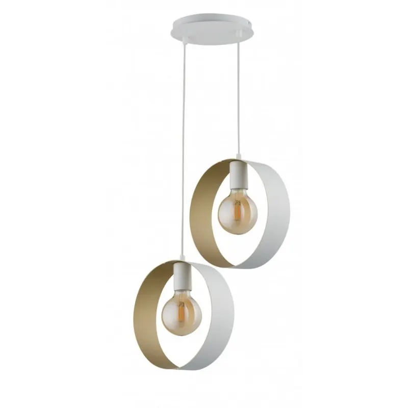 Lampă suspendată GLOSSY 2L - Alb/Gold