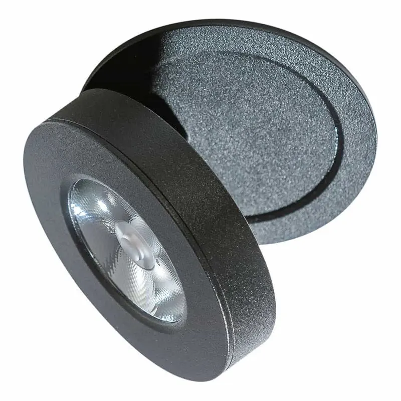 Spot incastrat FRY 7W - Negru / Lumina calda 3000K