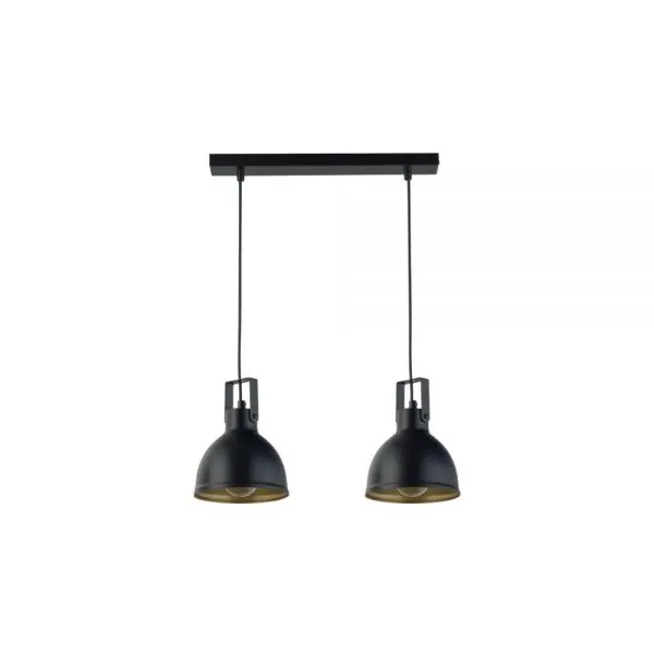Lampă suspendată MARS 2L - Negru/Gold