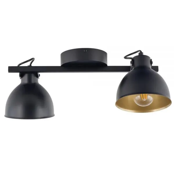 Plafonieră ARA 2L - Negru/Gold