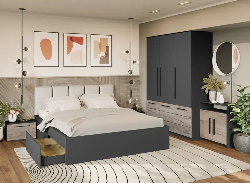 Dulap 1.51m Noce Gri — imaginea 3