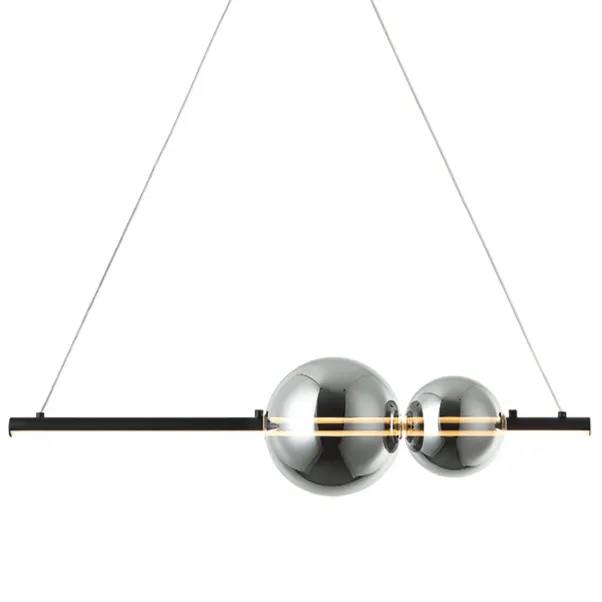 Lampa suspendata MELIAN SMOKE GLASS - Negru