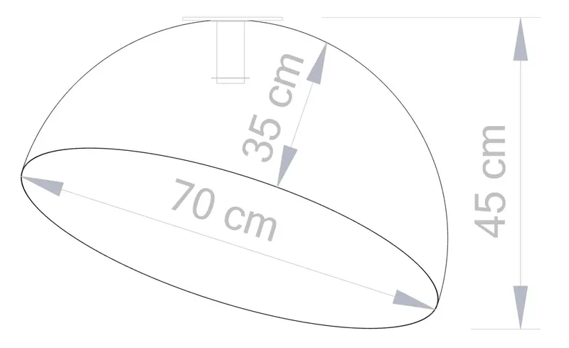 Plafoniera CHRISTA WHITE/GOLD - Ø 70 cm