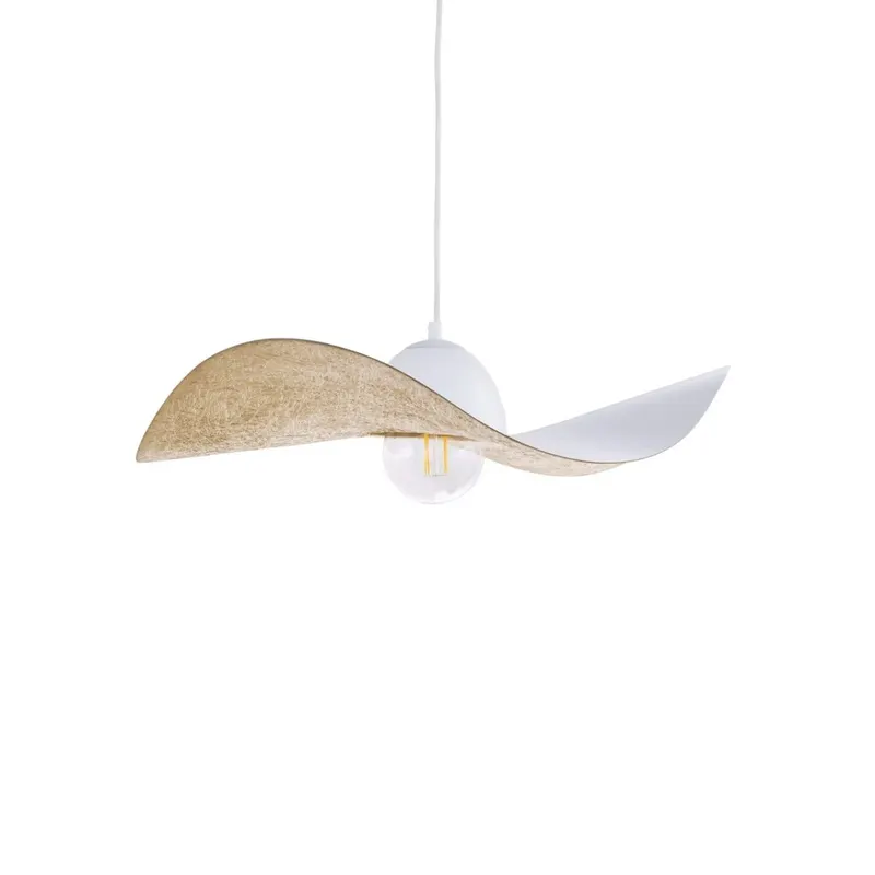 Lampa suspendata CYRILA WHITE/GOLD - 55 cm