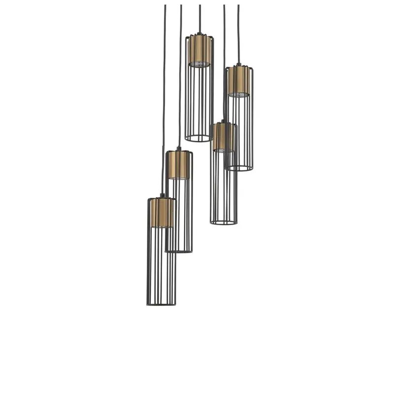 Lampa suspendata CIRIO ROUND L5 - Negru/Gold