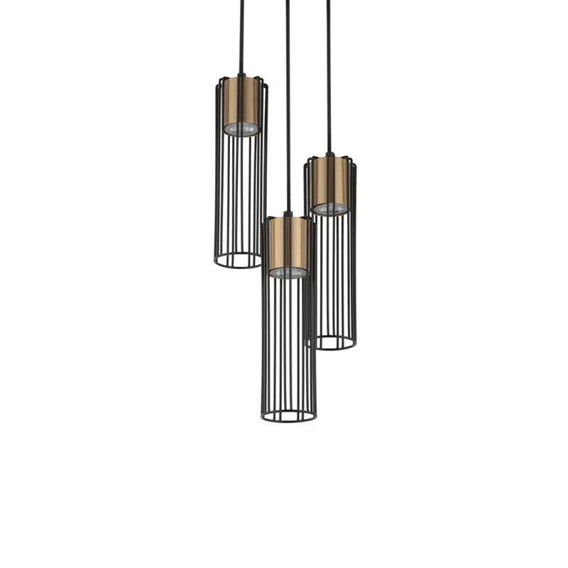 Lampa suspendata CIRIO ROUND L3 - Negru/Gold