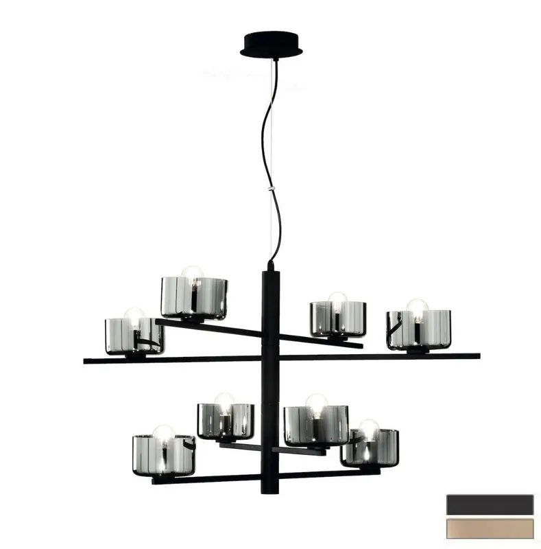 Lampa suspendata MORFIS 8 - Negru