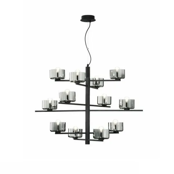Lampa suspendata MORFIS 12 - Negru