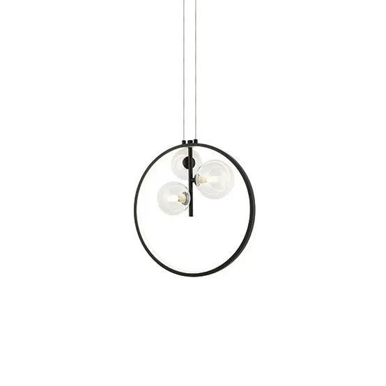 Lampa suspendata dimabila LUCANYS RING - Negru