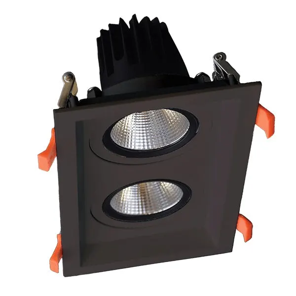 Spot incastrat ONEIDA DOUBLE BLACK - Lumina neutra 4000K