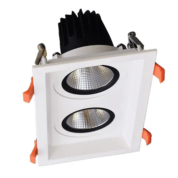 Spot incastrat ONEIDA DOUBLE WHITE - Lumina calda 3000K