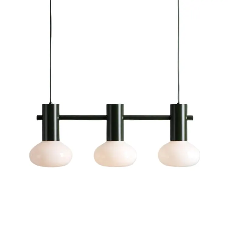 Lampa suspendata ZENTOR TRIPLE - Verde inchis