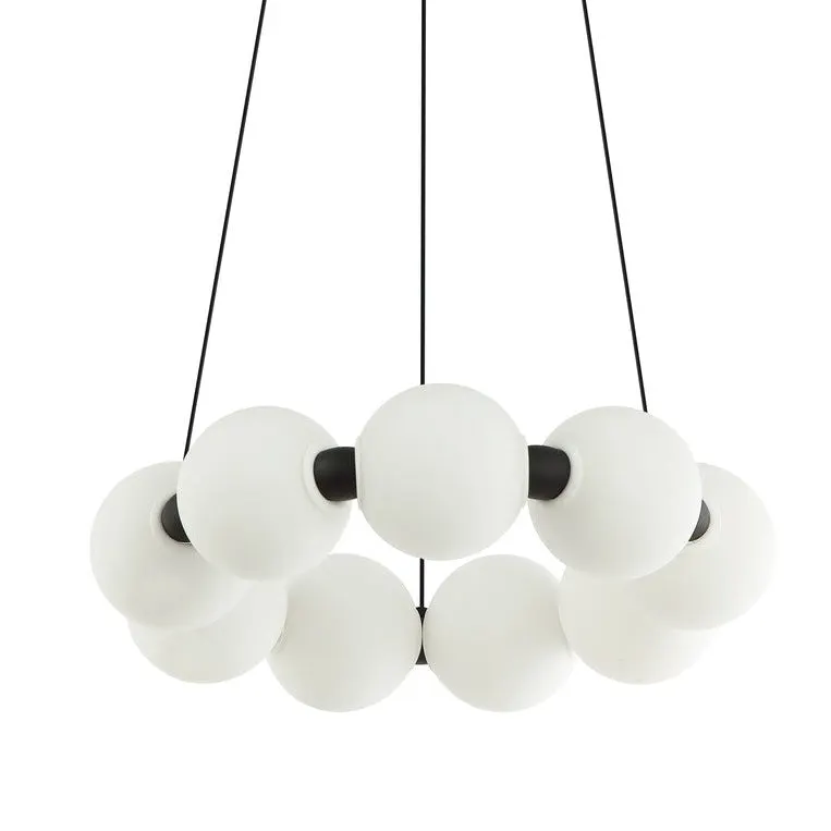 Lampa suspendata DELIO 40 - Alb/Negru