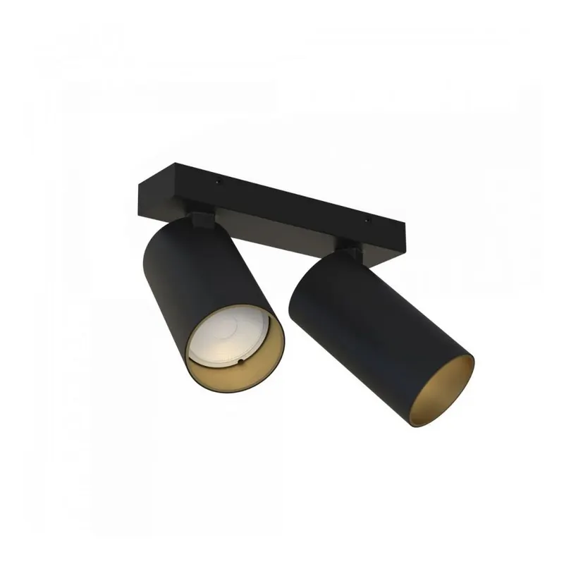 Spot aplicat MONOS DOUBLE - Negru/Gold