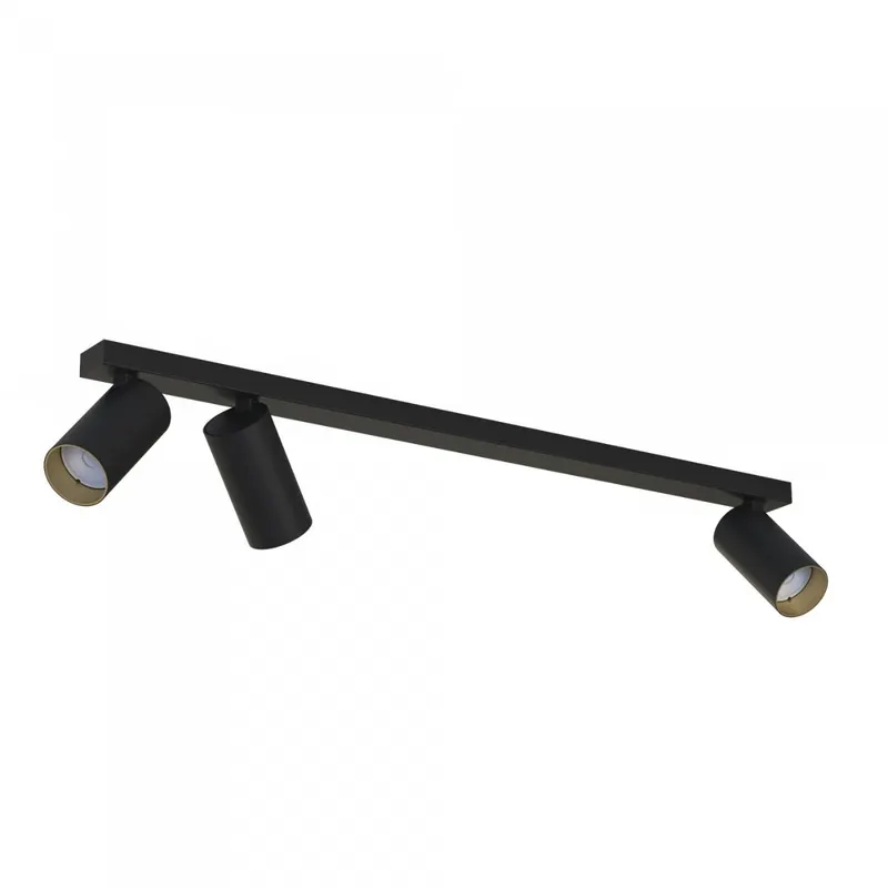 Plafoniera MONOS 3L - Negru/Gold