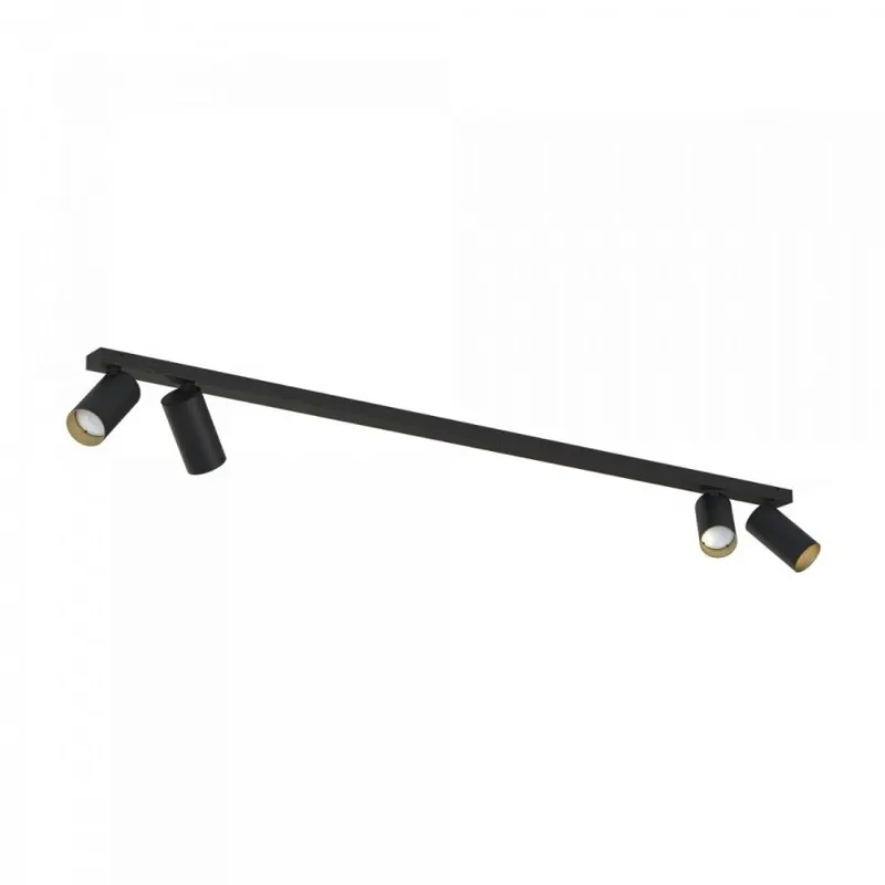 Plafoniera MONOS 4L - Negru/Gold