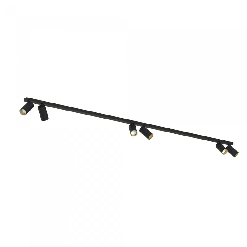 Plafoniera MONOS 6L - Negru/Gold