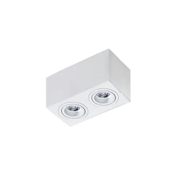 Spot aplicat GARAVAN DOUBLE SQUARE - Alb