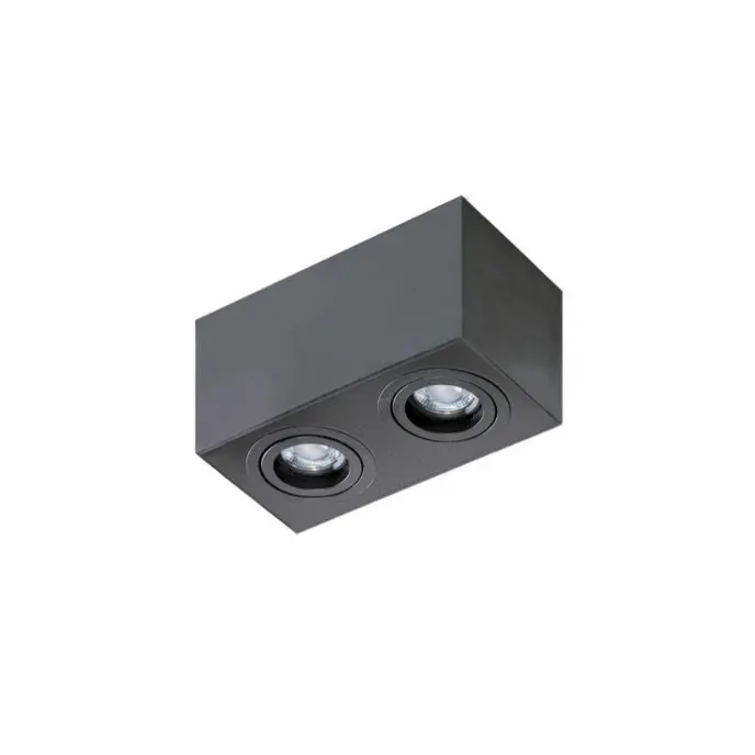 Spot aplicat GARAVAN DOUBLE SQUARE - Negru