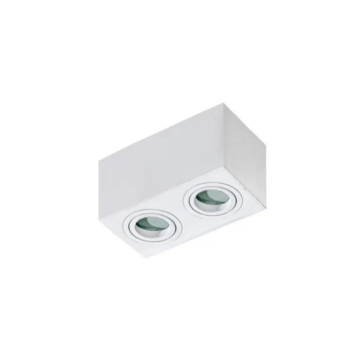 Spot aplicat GARAVAN DOUBLE SQUARE IP44 - Alb