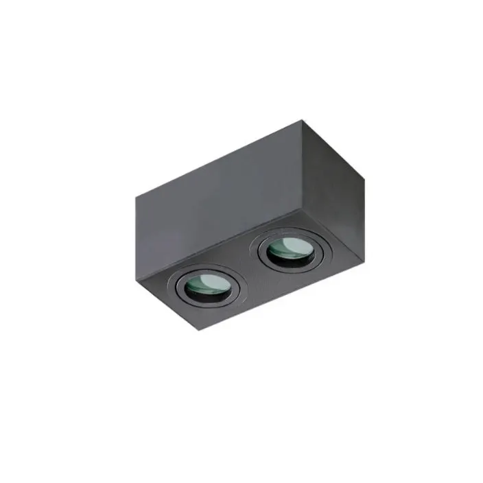 Spot aplicat GARAVAN DOUBLE SQUARE IP44 - Negru