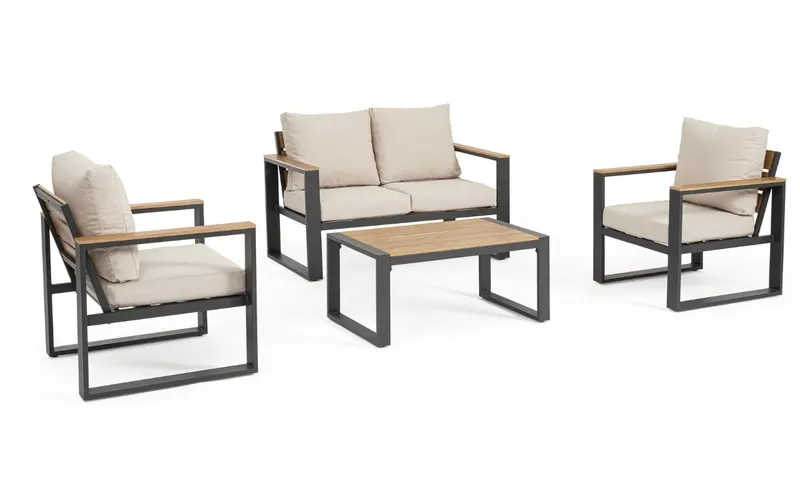 Set pentru exterior LEANDRO CHARCOAL 4PCS - Default Title