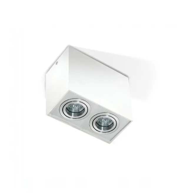 Spot aplicat CLONAL DOUBLE SILVER - Alb