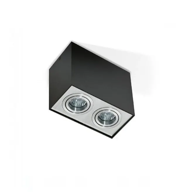 Spot aplicat CLONAL DOUBLE SILVER - Negru