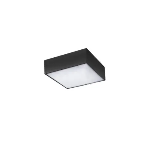 Plafoniera CARENTES SQUARE 22CM - Negru / Lumina calda 3000K