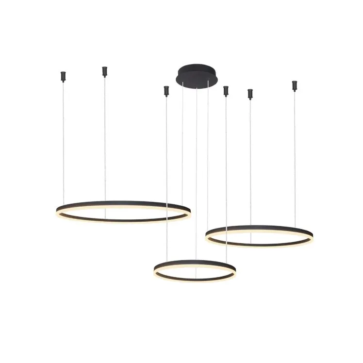 Lampa suspendata dimabila SELMA Ø100/80/60 CM - Negru